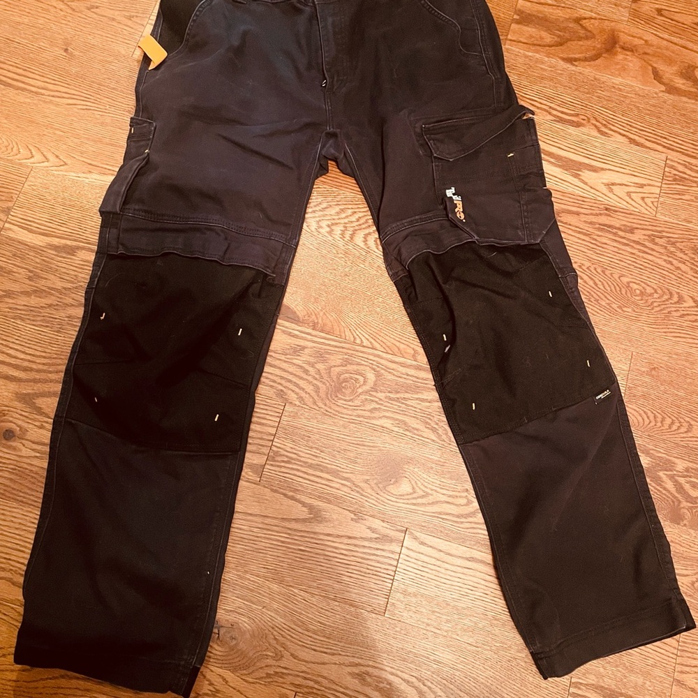 Timberland PRO Black Men's Cargo Work Pants with Knee Pads